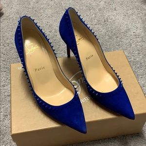 Christian loubotin anjalina blue pumps